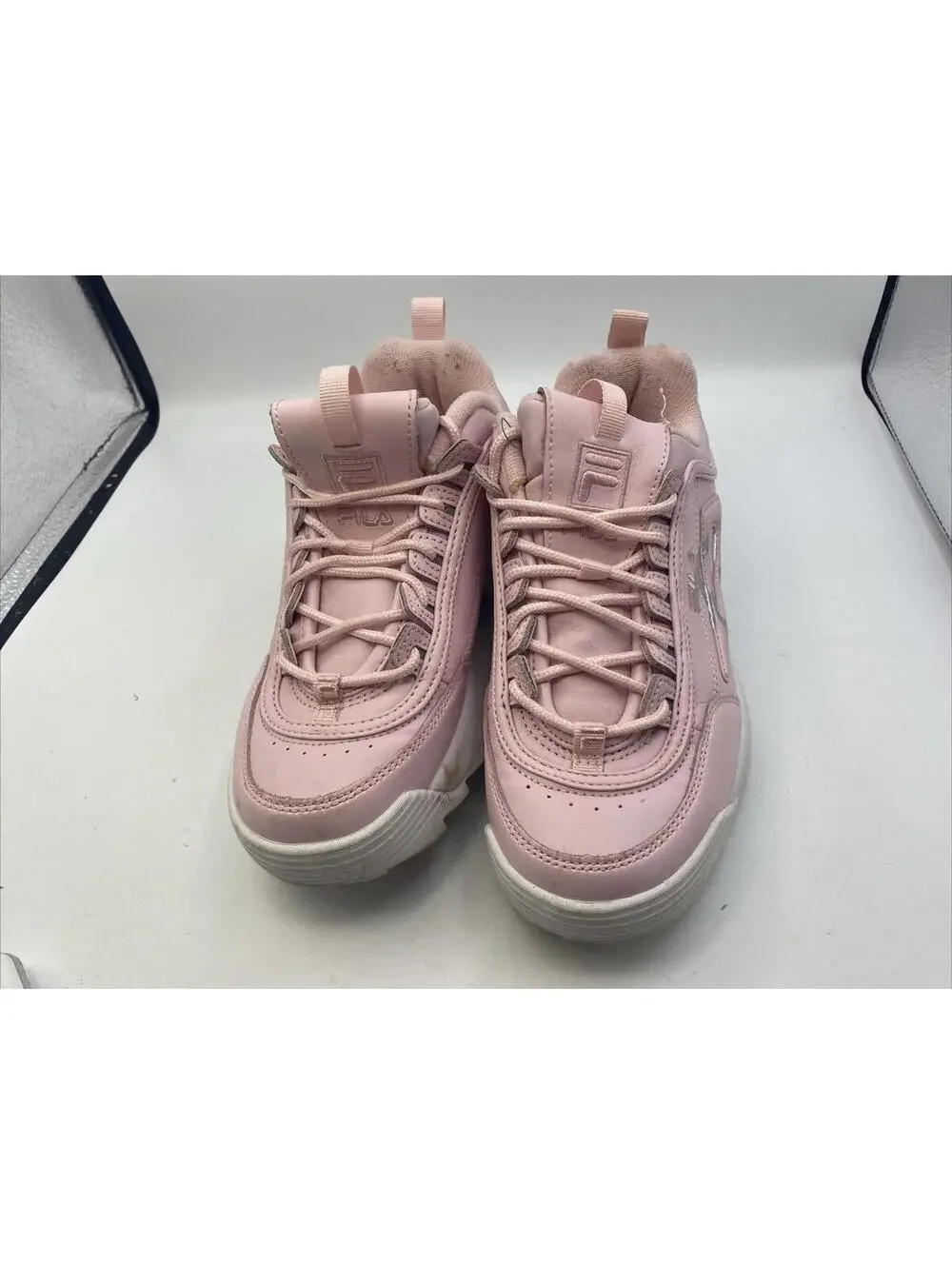 Fila Fila Disruptor II Pink Trainers Shoes UK 5.5 EU38 Girls Sneakers
